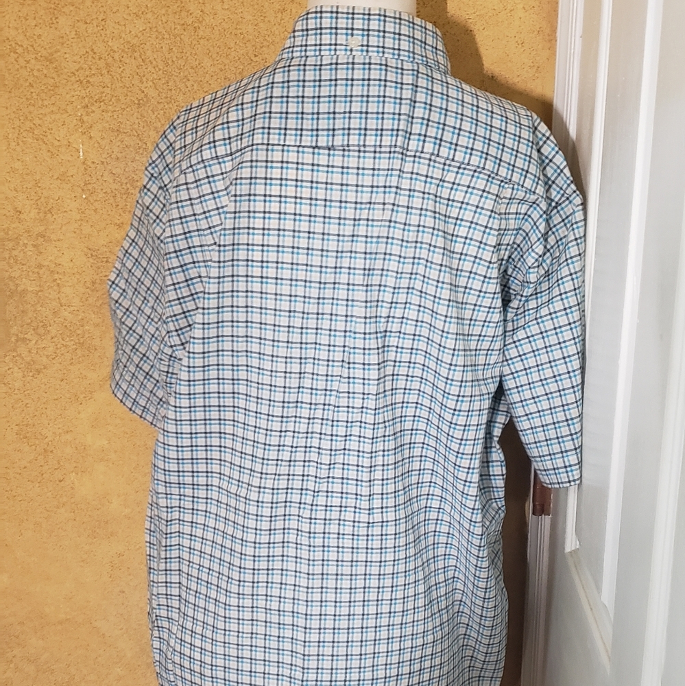 Chaps Custom Fit Buttons Up Short Sleeve Shirt L - image 2